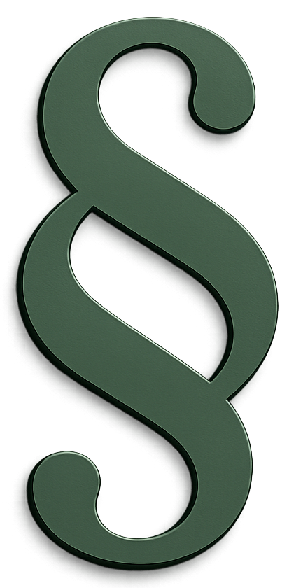 dark green section symbol on checkerboard