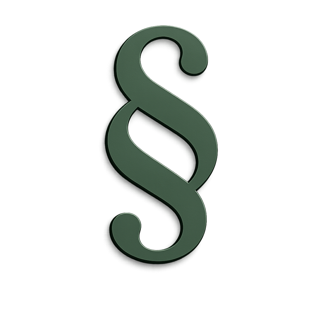 dark green section symbol on checkerboard